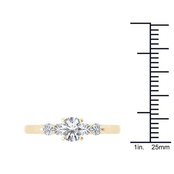 De Couer 14k Yellow Gold 1/2ct TDW Diamond Classic Engagement Ring