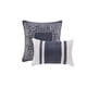 preview thumbnail 4 of 4, Madison Park Barrett Navy 8-Piece Jacquard Comforter Set