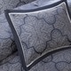 preview thumbnail 3 of 4, Madison Park Barrett Navy 8-Piece Jacquard Comforter Set