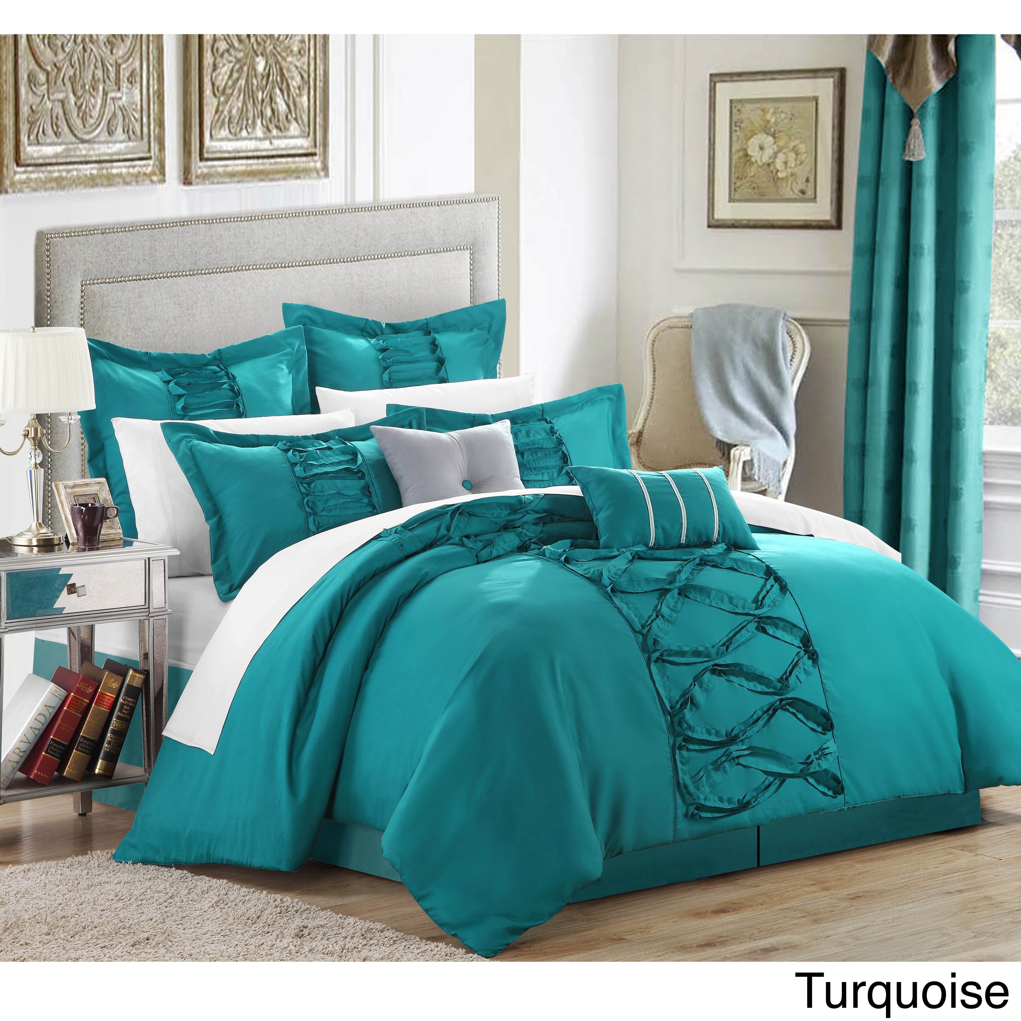 Shop Gracewood Hollow Khadra 8 Piece Ruffled Comforter Set On