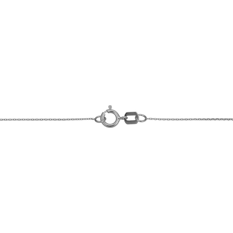 White Gold Diamond-cut Cable Chain (16 - 24 inches)