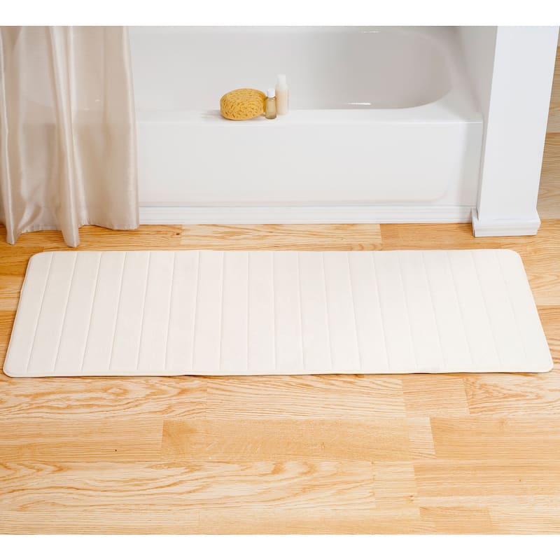 Oversized Bathroom Rug - Extra-Long Memory Foam Bath Mat with Nonslip Backing by Windsor Home