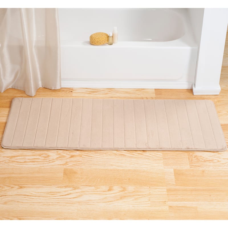 Oversized Bathroom Rug - Extra-Long Memory Foam Bath Mat with Nonslip Backing by Windsor Home