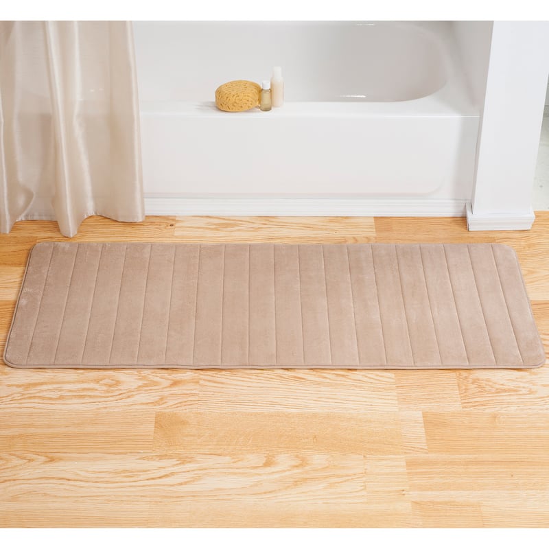 Oversized Bathroom Rug - Extra-Long Memory Foam Bath Mat with Nonslip Backing by Windsor Home