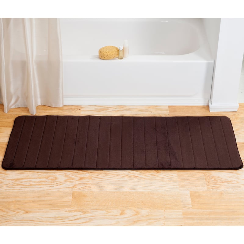 Oversized Bathroom Rug - Extra-Long Memory Foam Bath Mat with Nonslip Backing by Windsor Home