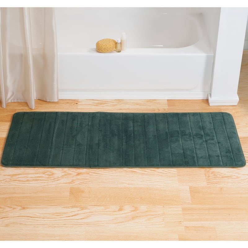 Oversized Bathroom Rug - Extra-Long Memory Foam Bath Mat with Nonslip Backing by Windsor Home