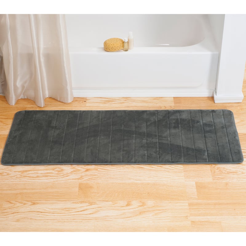 Oversized Bathroom Rug - Extra-Long Memory Foam Bath Mat with Nonslip Backing by Windsor Home
