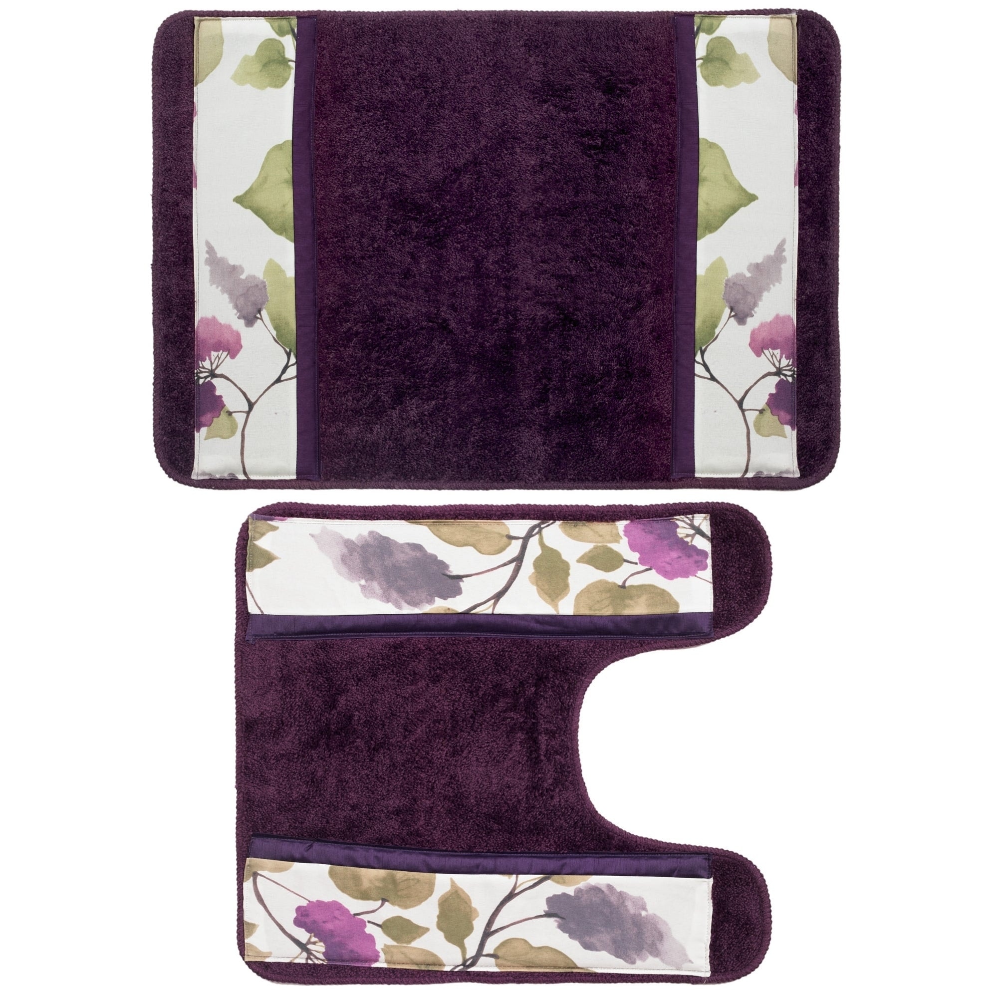 lilac bath mat set