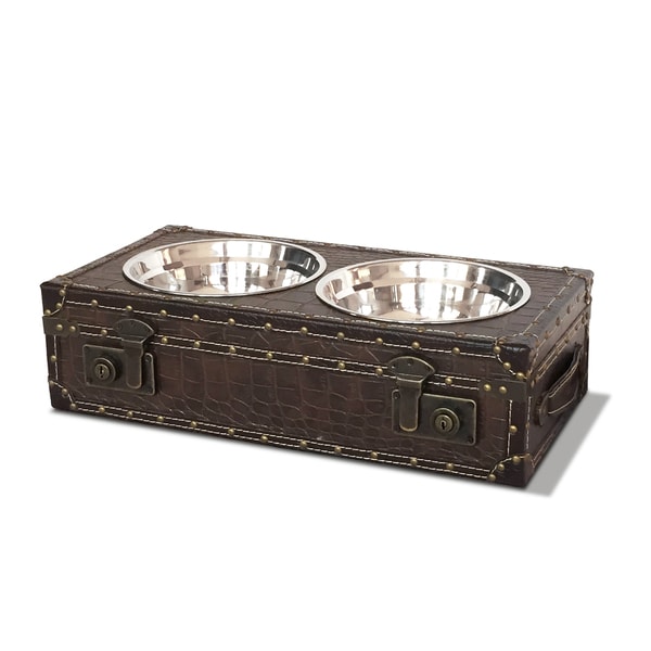 Bombay Company Brentwood Croc Trunk Double Feeder   Shopping