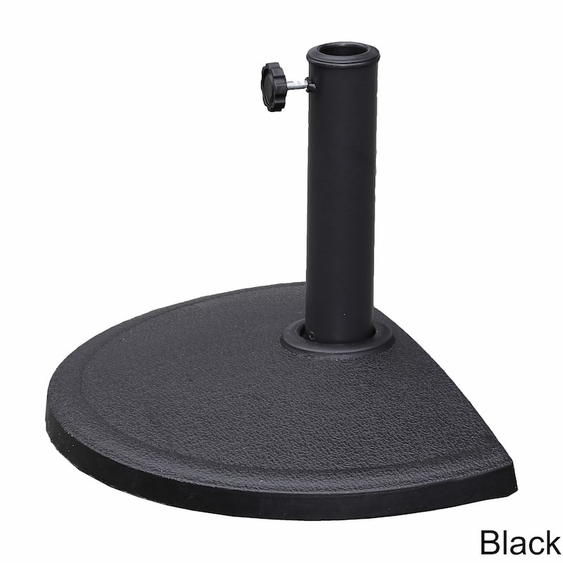 St. Kitts Compound Resin Half-round Wall-hugger Umbrella Base - Black