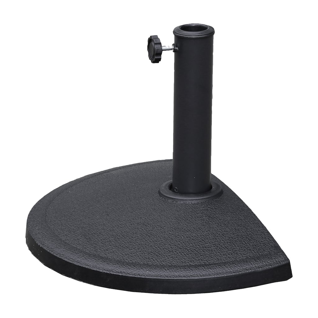 St. Kitts Compound Resin Half-round Wall-hugger Umbrella Base