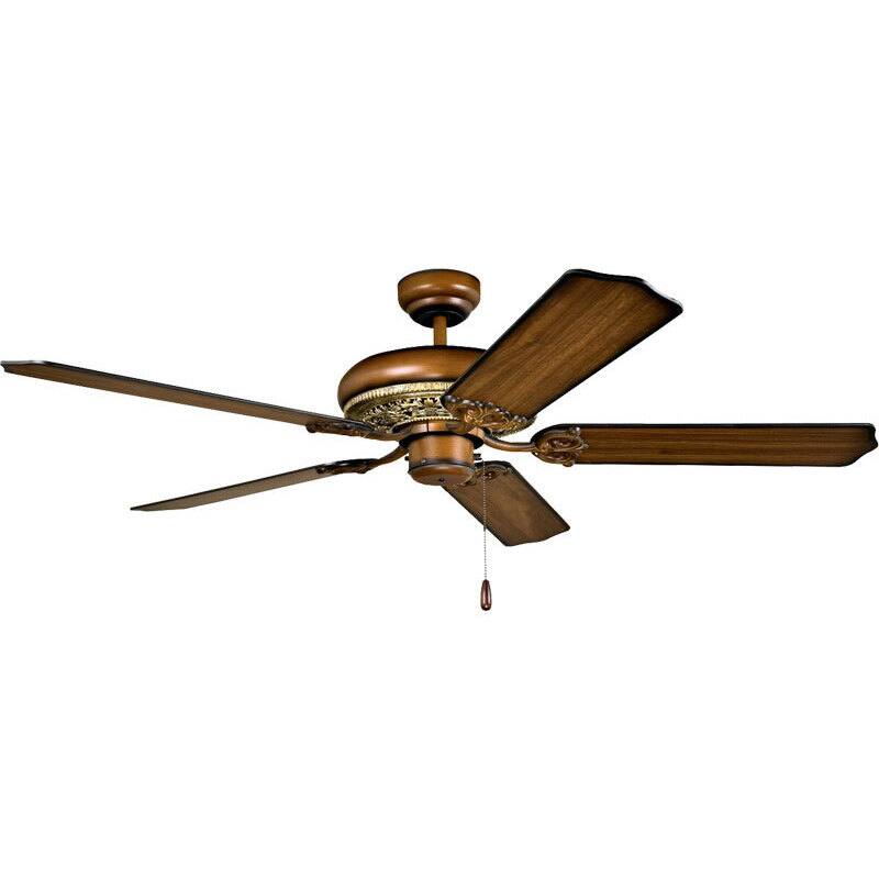Ellington Manor 52-inch Blackened Charred Walnut Finish Ceiling Fan with Two-tone Walnut Blades