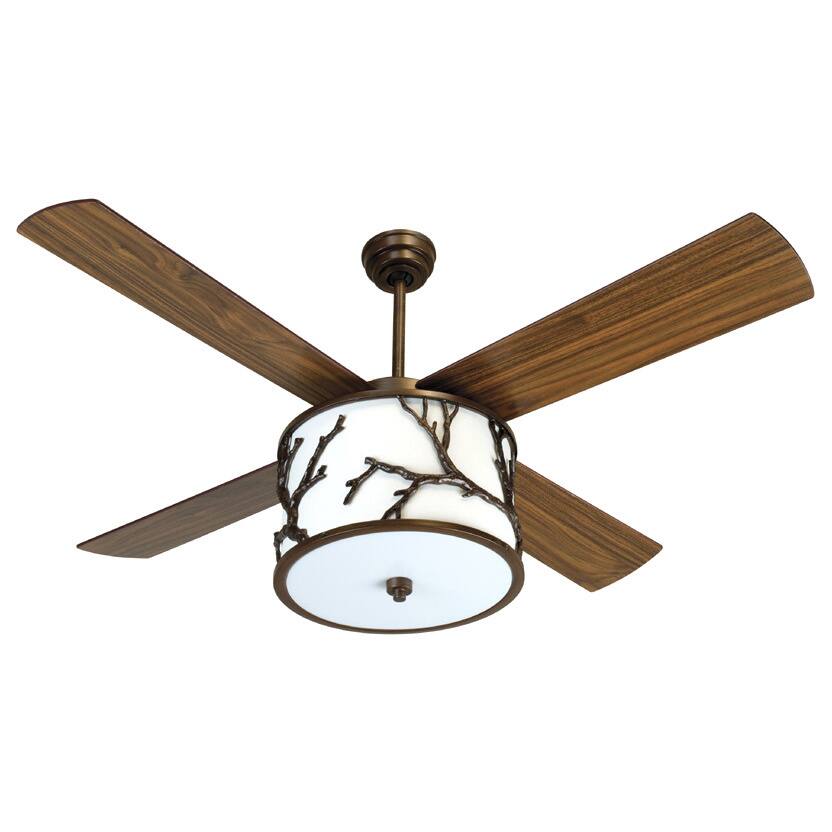 Craftmade International 56-inch Ceiling Fan Dark Coffee Finish with Reversible Black/ Walnut Blades