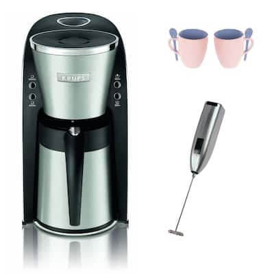 KRUPS KT720D50 10-Cup Thermal Carafe Coffee Maker (Refurbished) Bundle