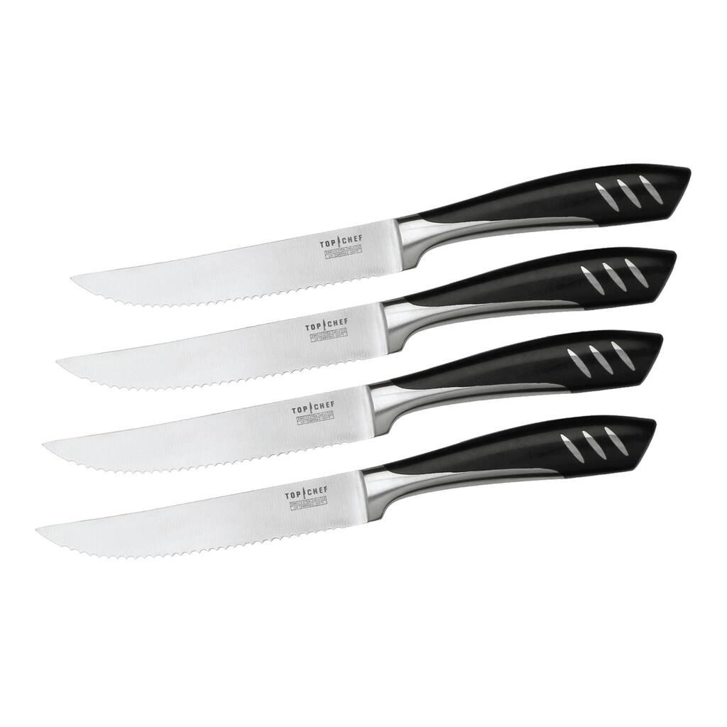 Top Chef 5-inch Stainless Steel Steak Knife 4-piece Set - Silver