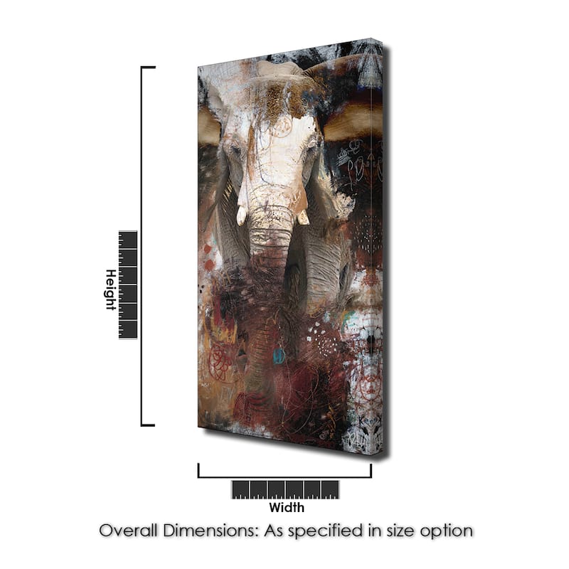 Ready2HangArt 'Saddle Ink Elephant III' Canvas Animal Art