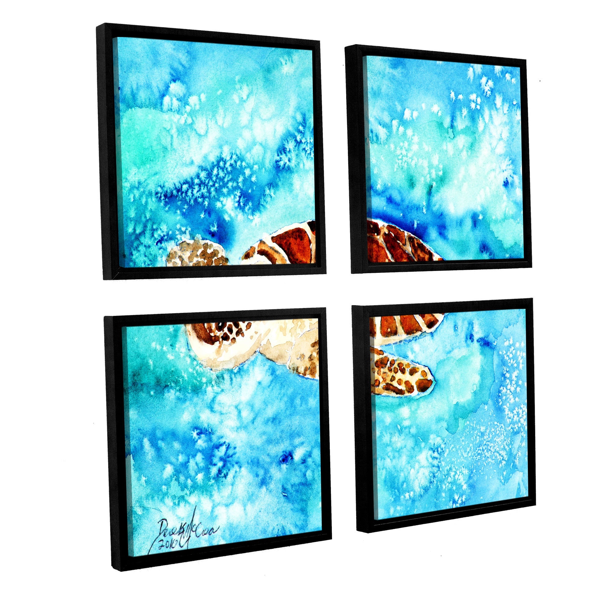 ArtWall Derek Mccrea Getting Down 4 Piece Floater Framed Canvas