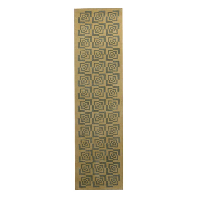 Handmade Tibetan Wool Runner (India) - 2'3 x 8'6