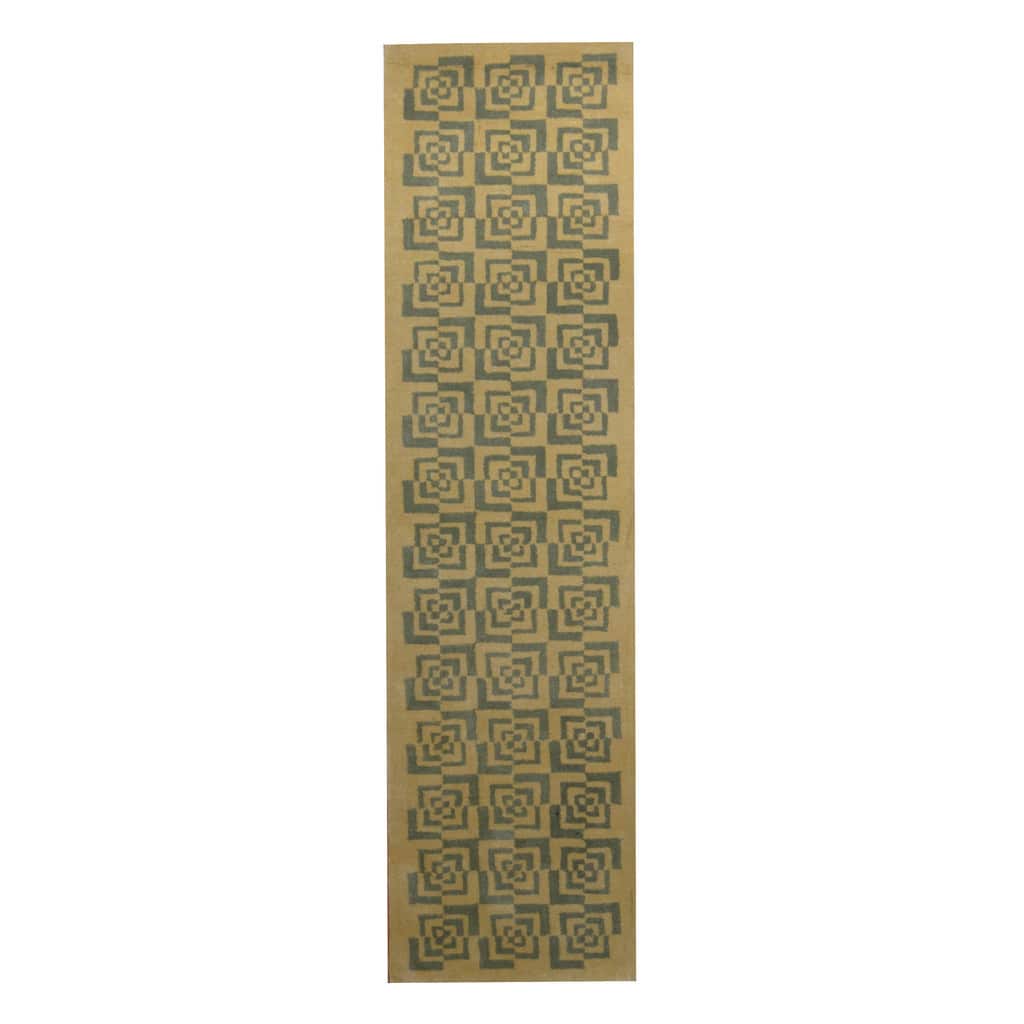 Handmade Tibetan Wool Runner (India) - 2'3 x 8'6