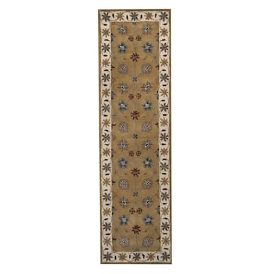 Handmade Mahal Wool Runner (India) - 2'4 x 8'