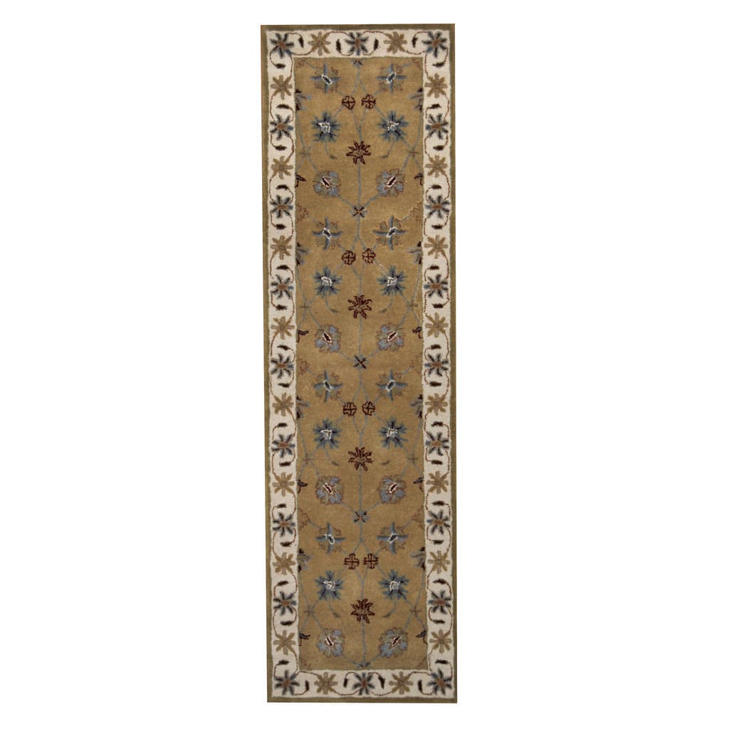 Handmade Mahal Wool Runner (India) - 2'4 x 8'