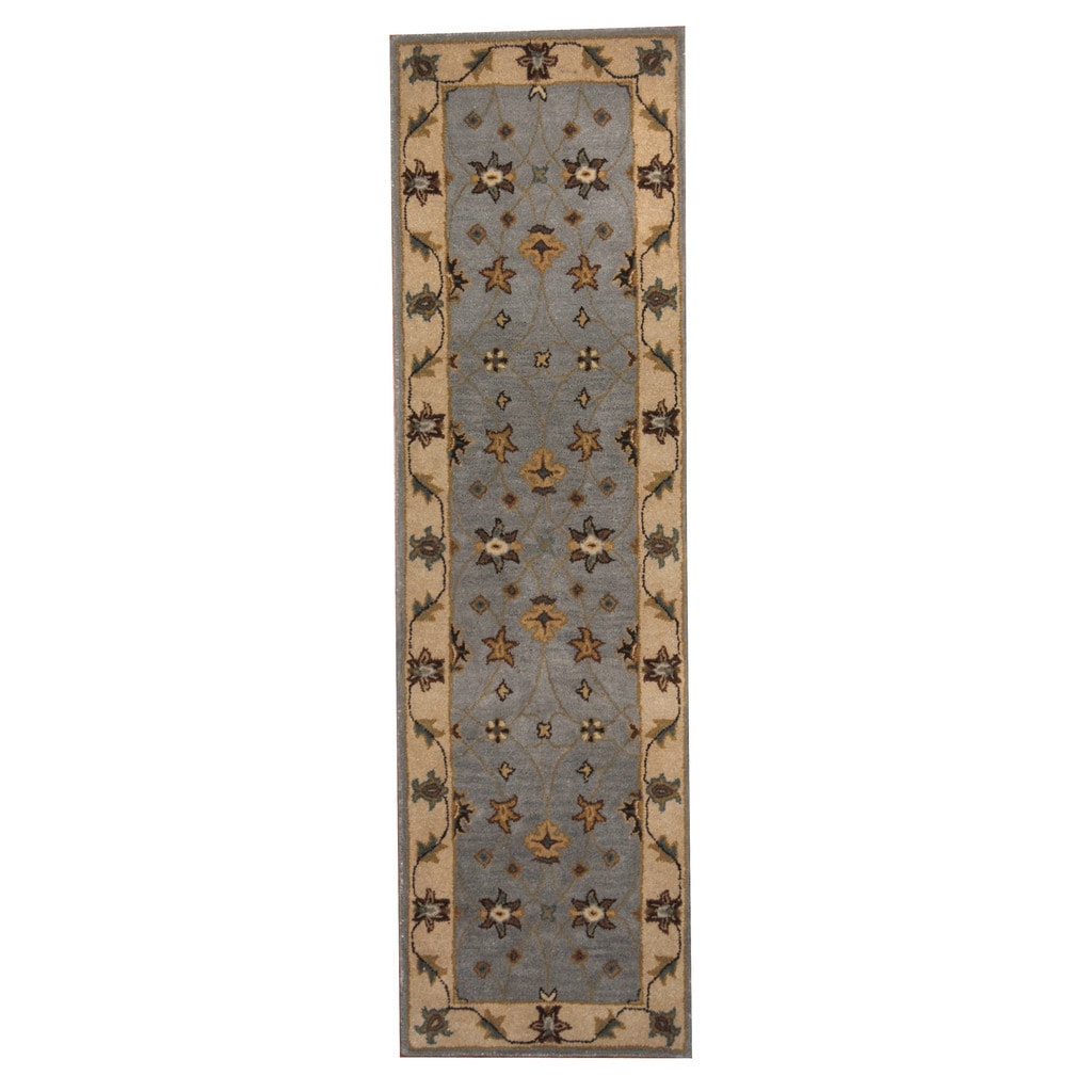 Handmade Mahal Wool Runner (India) - 2'3 x 8'