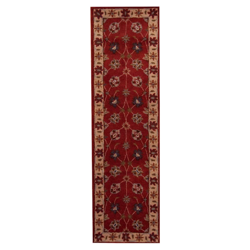Handmade Mahal Wool Runner (India) - 2'4 x 8'
