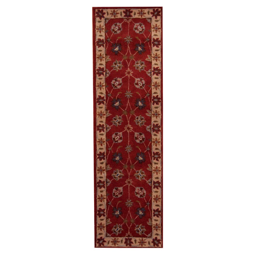 Handmade Mahal Wool Runner (India) - 2'4 x 8'