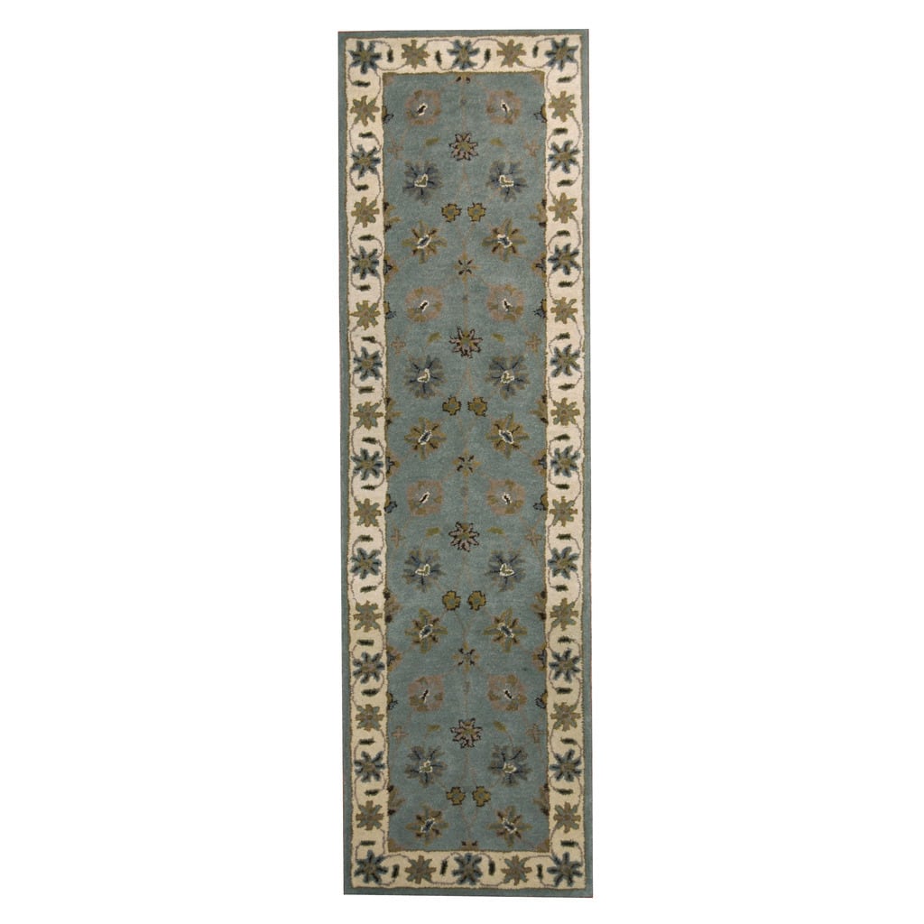 Handmade Mahal Wool Runner (India) - 2'4 x 8'