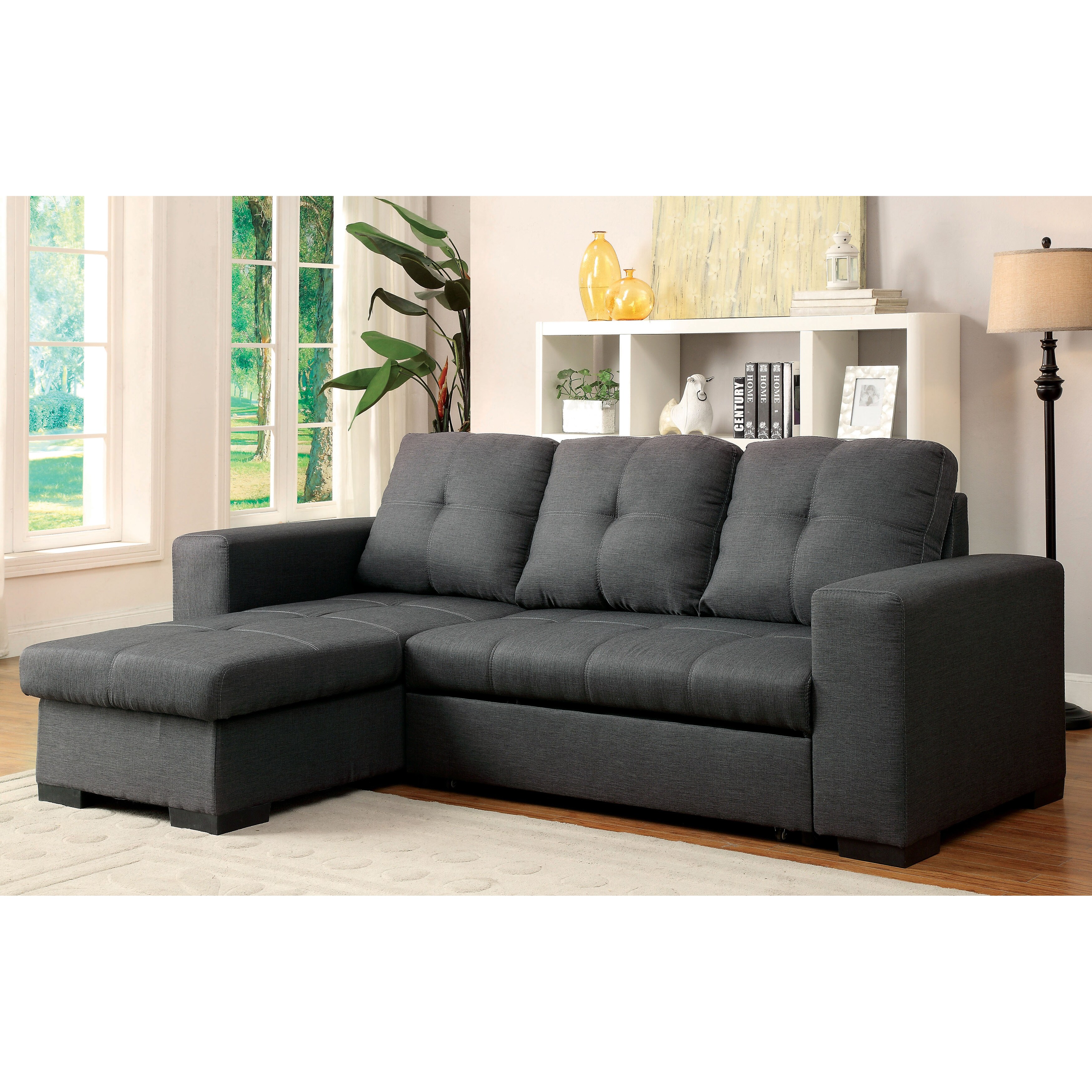 Furniture of America Margeaux 2-piece Sleeper Storage Sectional Sofas