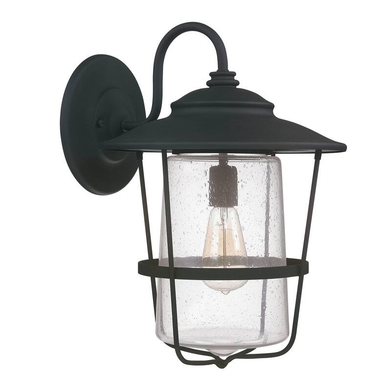 Creekside 1-light Black Outdoor Wall Lantern