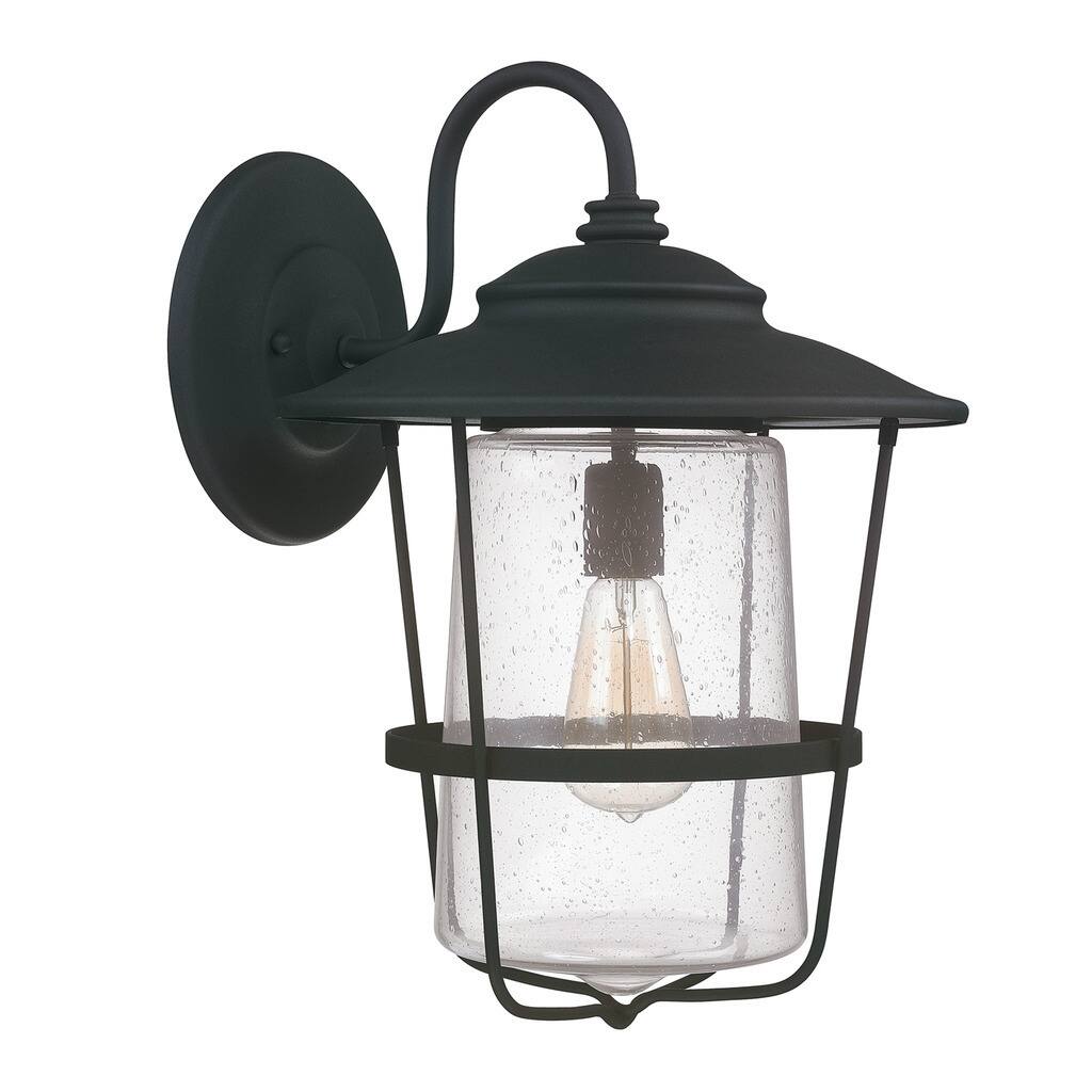 Creekside 1-light Black Outdoor Wall Lantern