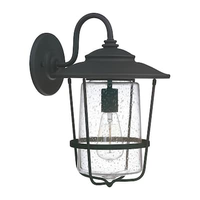 Creekside 1-light Black Outdoor Wall Lantern