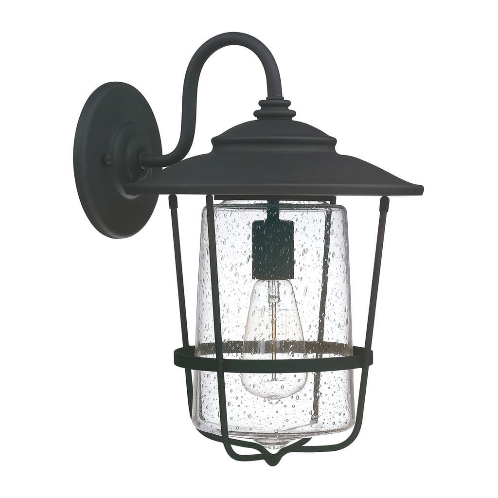 Creekside 1-light Black Outdoor Wall Lantern