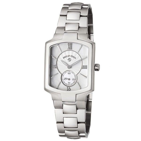 Shop Philip Stein Women's 'Signature' Mother of Pearl Dial Stainless ...
