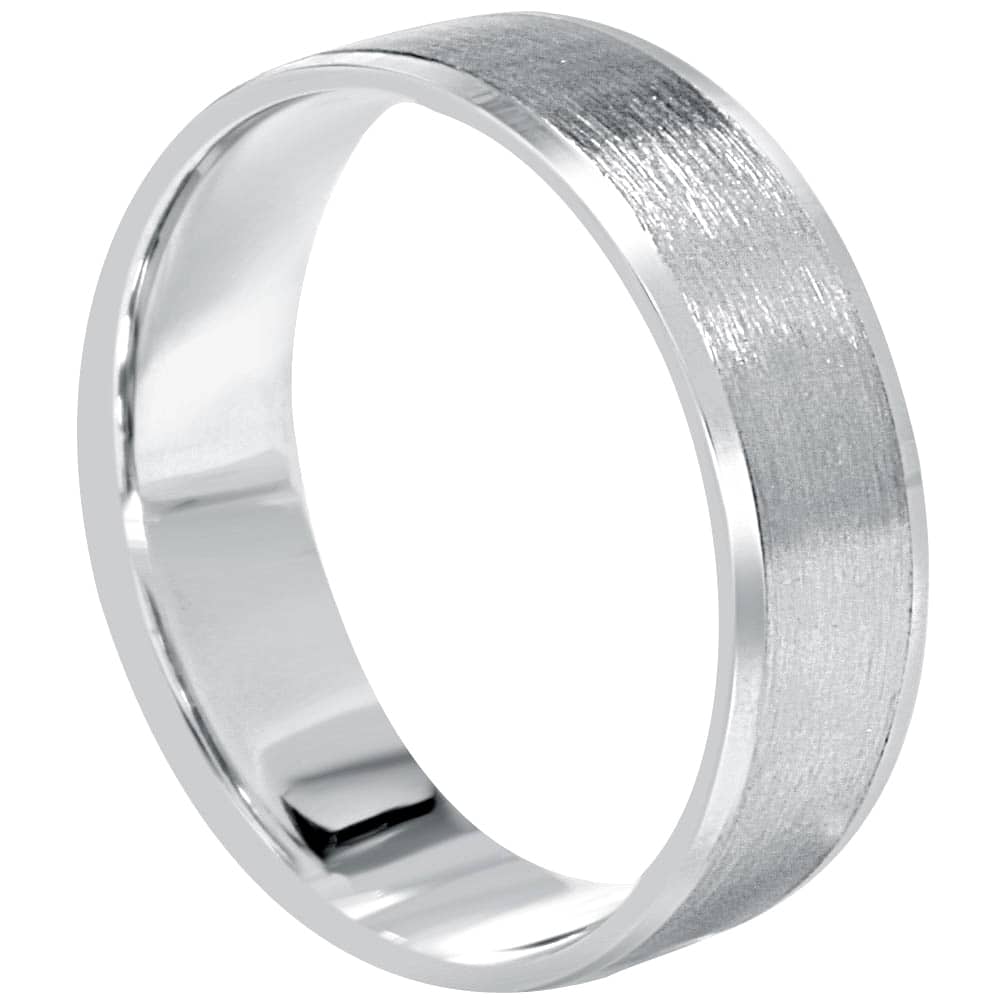 Bliss 14k Gold Men's 6mm Brushed Wedding Band