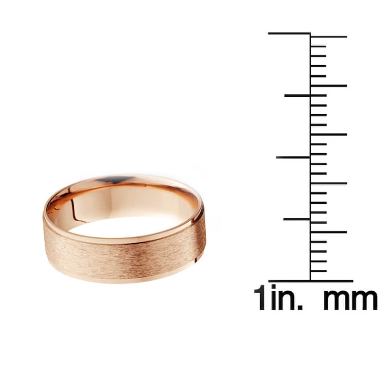 Bliss 14k Gold Men's 6mm Brushed Wedding Band