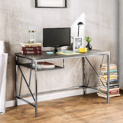 Furniture of America Nara Contemporary Two-Tone 47-inch Metal Desk