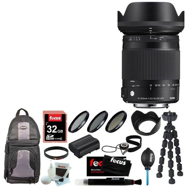 Sigma 18 300mm F3 5 6 3 Dc Macro Os Hsm For Canon 32gb Accessory Bundle Overstock