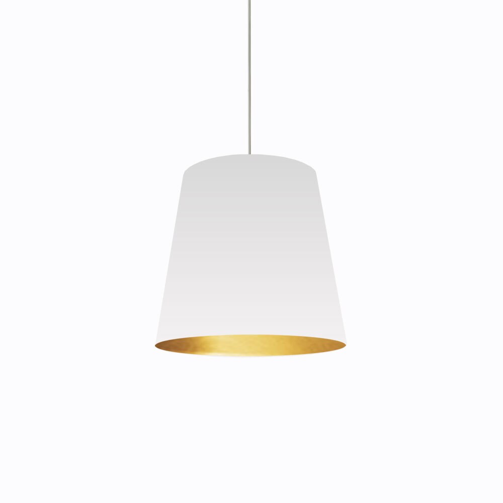 Shop Dainolite 1 Light Oversized Drum Pendant With White On Gold