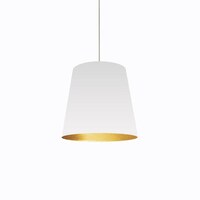 Dainolite 1 Light Oversized Drum Pendant With White On Gold Dainolite 1 Light Oversized Drum Pendant With White On Gold Shade In Medium