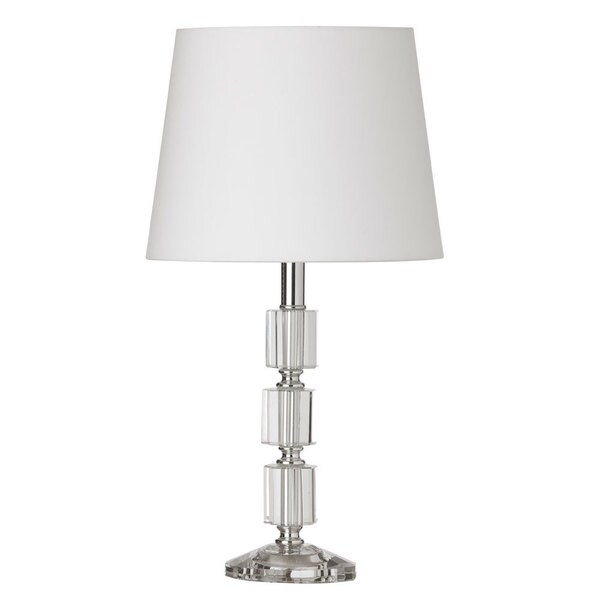 Dainolite 1-light Crystal Table Lamp in Polished Chrome Finish