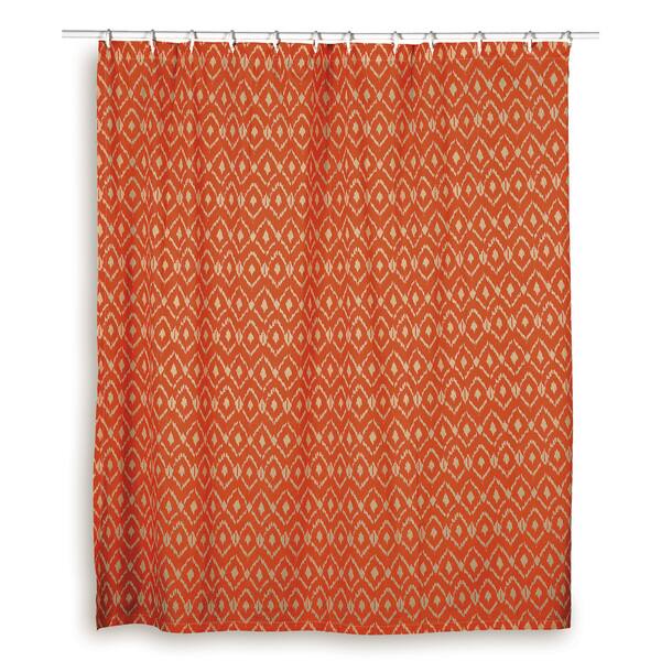Shop Rizzy Home Ikat Shower Curtainsm Blue Red Orange Free