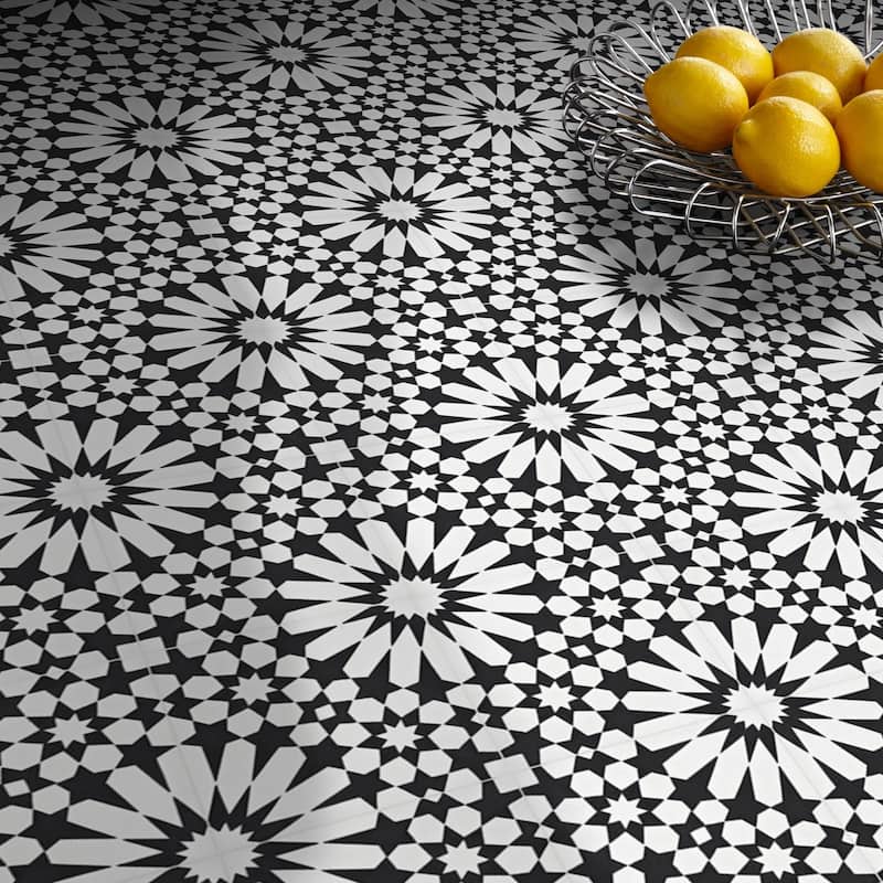 Handmade Agdal Black/White Tile, Pack of 12 (Morocco) - Bed Bath ...