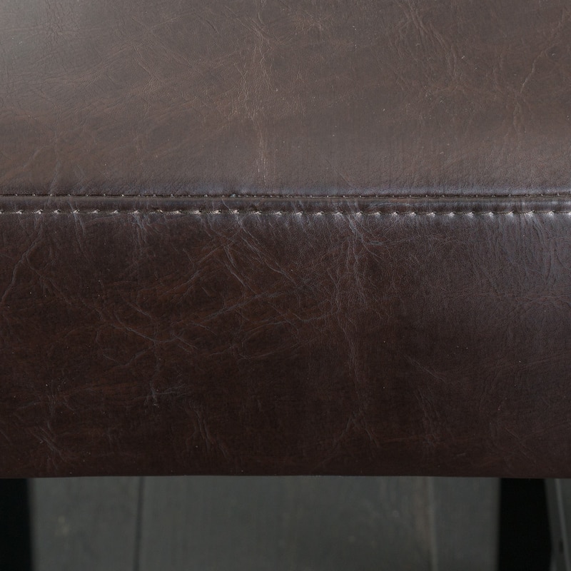Portman 26-inch Bonded Leather Backless Counter Stool (Set of 2) by Christopher Knight Home - 15.50" D x 18.25" W x 26.20" H