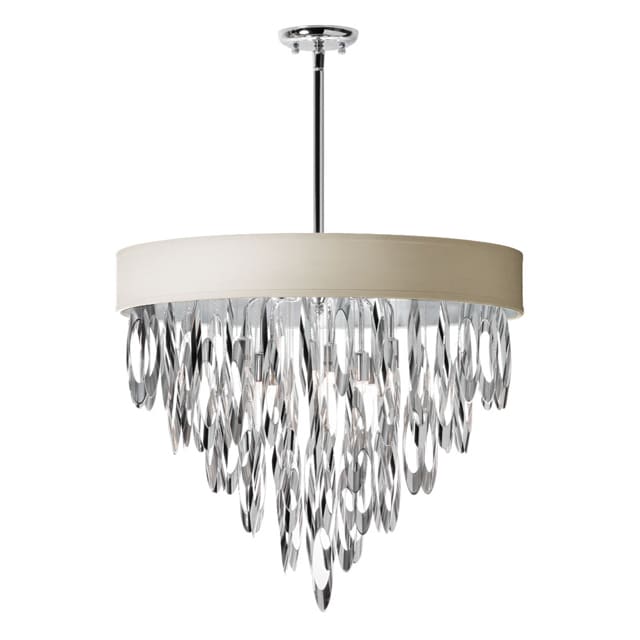 Dainolite 8-light Chandelier with Pebble Shade - Polished chrome (Less than 60 Watts) - Chandeliers For Bedrooms by Overstock.com