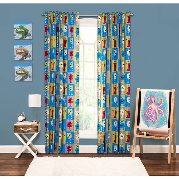 slide 1 of 1, SIScovers Monster Friends 84-inch Window Panel