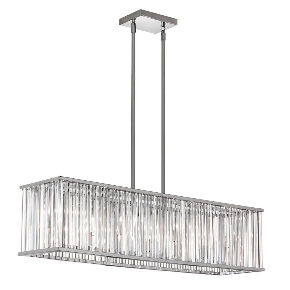 Dainolite 7-light Horizontal Crystal Chandelier Polished Chrome Finish (60 to 100 Watts) - Chandeliers For Bedrooms by Overstock.com