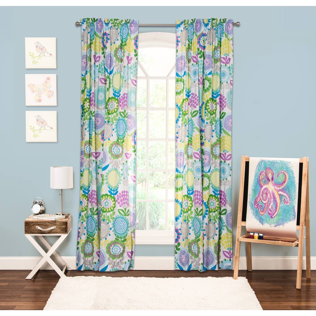 Crayola Pointillist Pansy 84-inch Window Panel