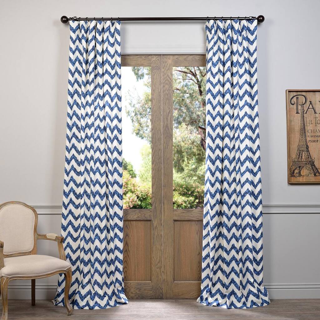 Exclusive Fabrics Calipso Printed Cotton Curtain (1 Panel)